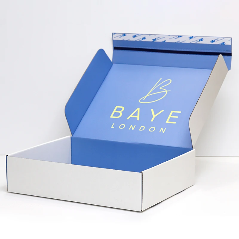 Custom  Self Adhesive mailer corrugated Box  with  Tear Strip Shipping Box With Self Adhesive with Easy to tear