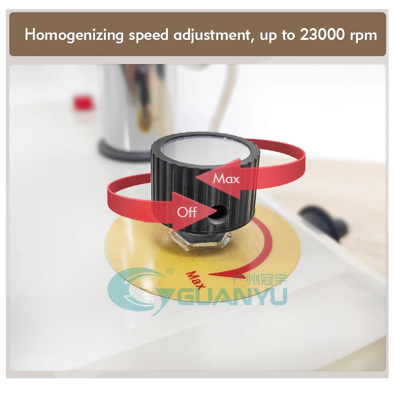 
Guanyu 40L High Shear Lab Emulsifying Homogenizer Laboratory Cosmetic Cream Mixer Rotor Stator 
