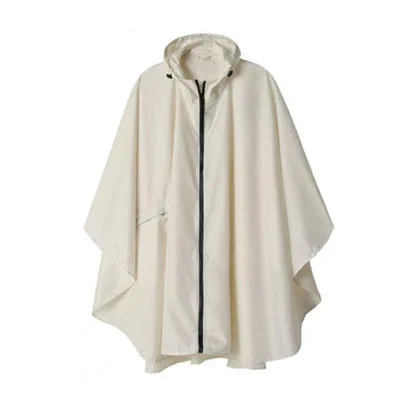 Custom Waterproof Black Plain Color Lightweight Biodegradable Polyester Adult Poncho Raincoat
