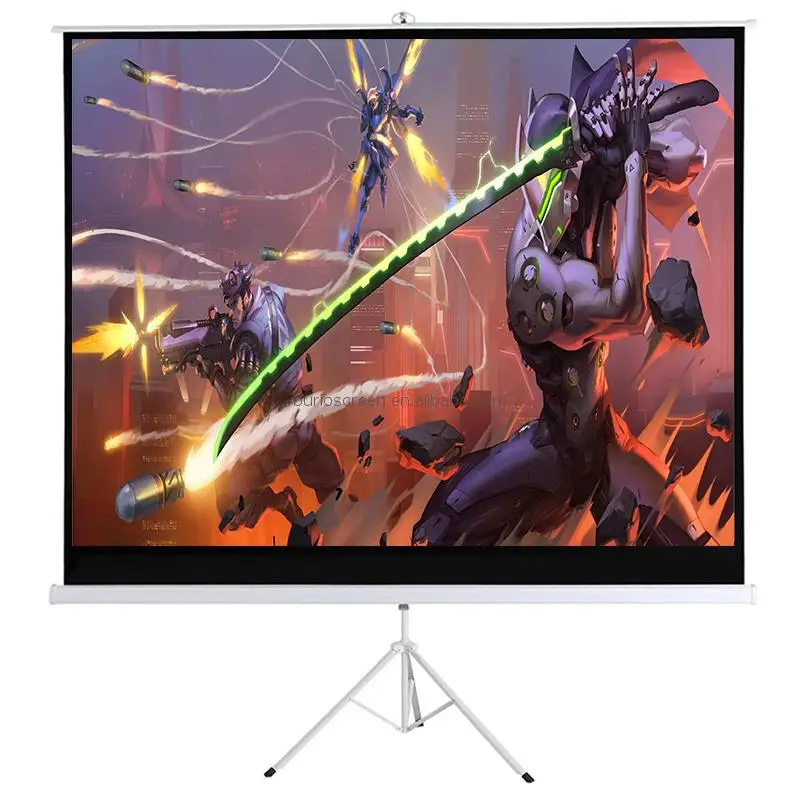 Portable movie theater screen/indoor and outdoor projector scree mobile tripod projection screen
