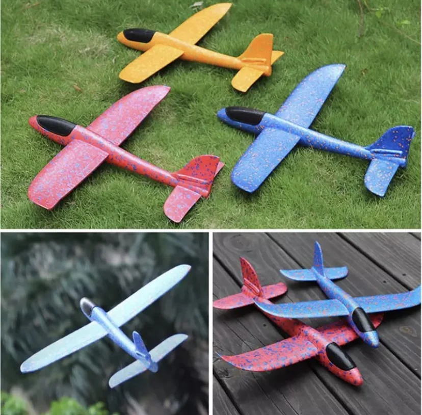 Hot Selling LED Throwing Glider Plane Toys Foam Plane Toy Model Epp Foam Airplane Aircraft Kids Diecast EC LIFE 48*49CM 500pcs