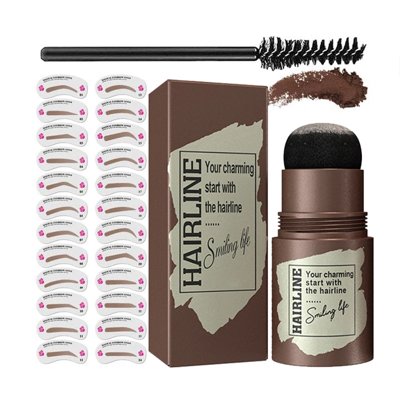 Wholesale OEM Waterproof Long Lasting Hairline filler powder Grooming Eyebrow Powder Stick Hairline Shadow Powder