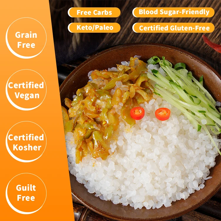 low carbs shirataki rice wholesale  konjak reis for mannan healthy korean diet OEM private label