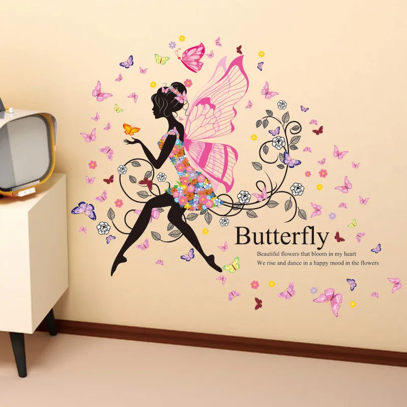 home decor 3d butterfly wing girls room wall stickers