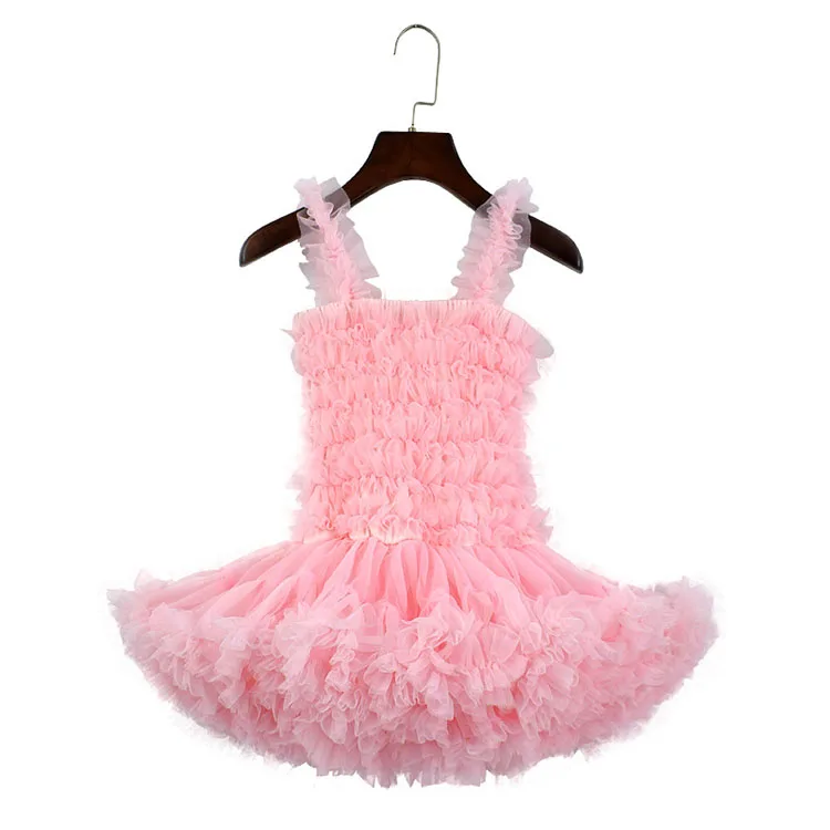 latest European style party sleeveless tutu dress for baby