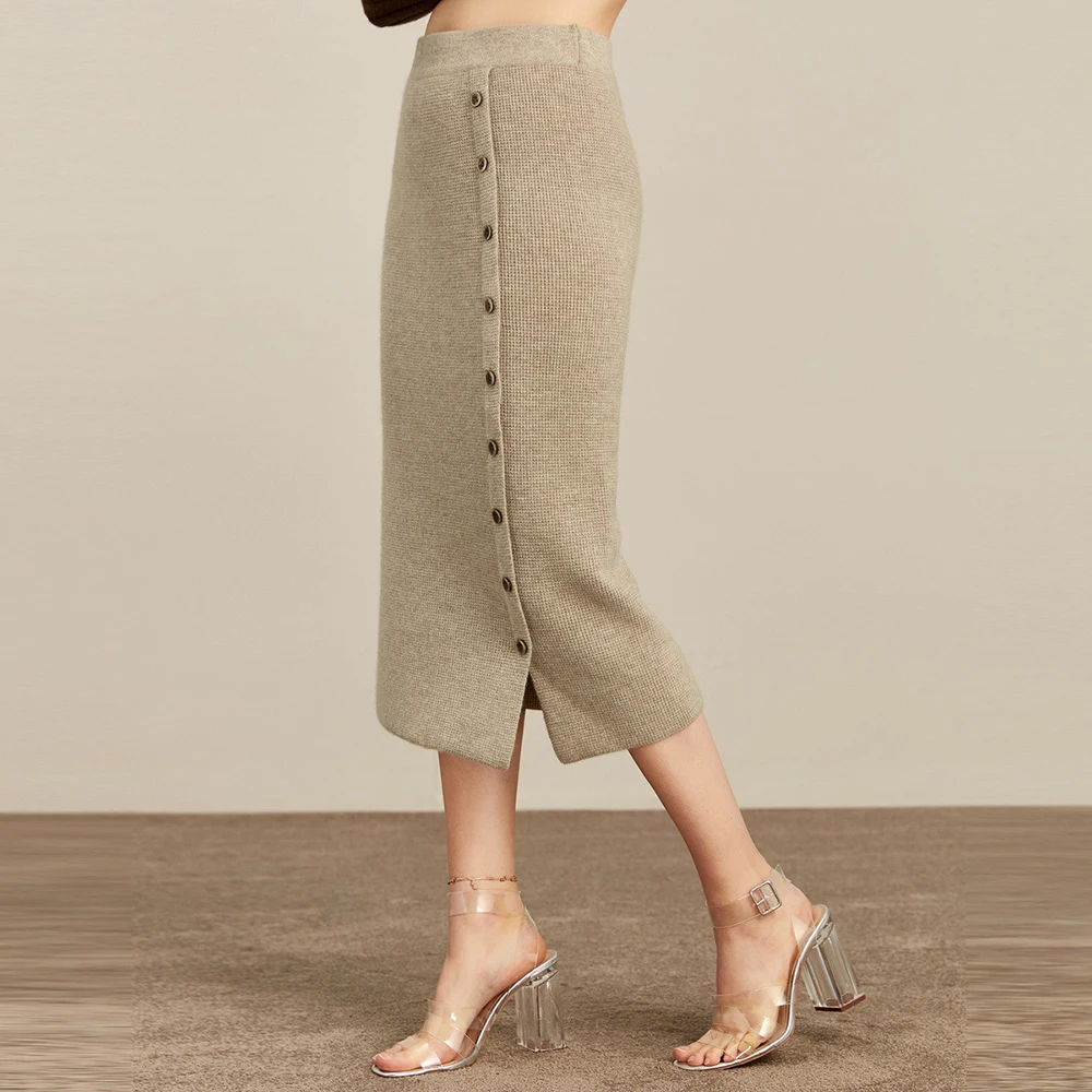 elegant lady skirts knit pencil New arrival fashion mid waisted skirt