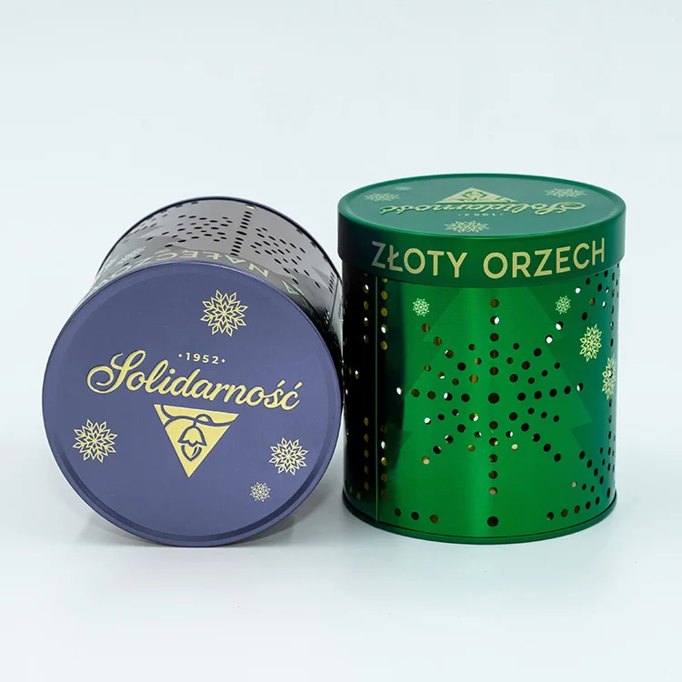 
Round Hollow storage Tin Box Digital Electronic Product Tin Boxes Metal Packing Box 