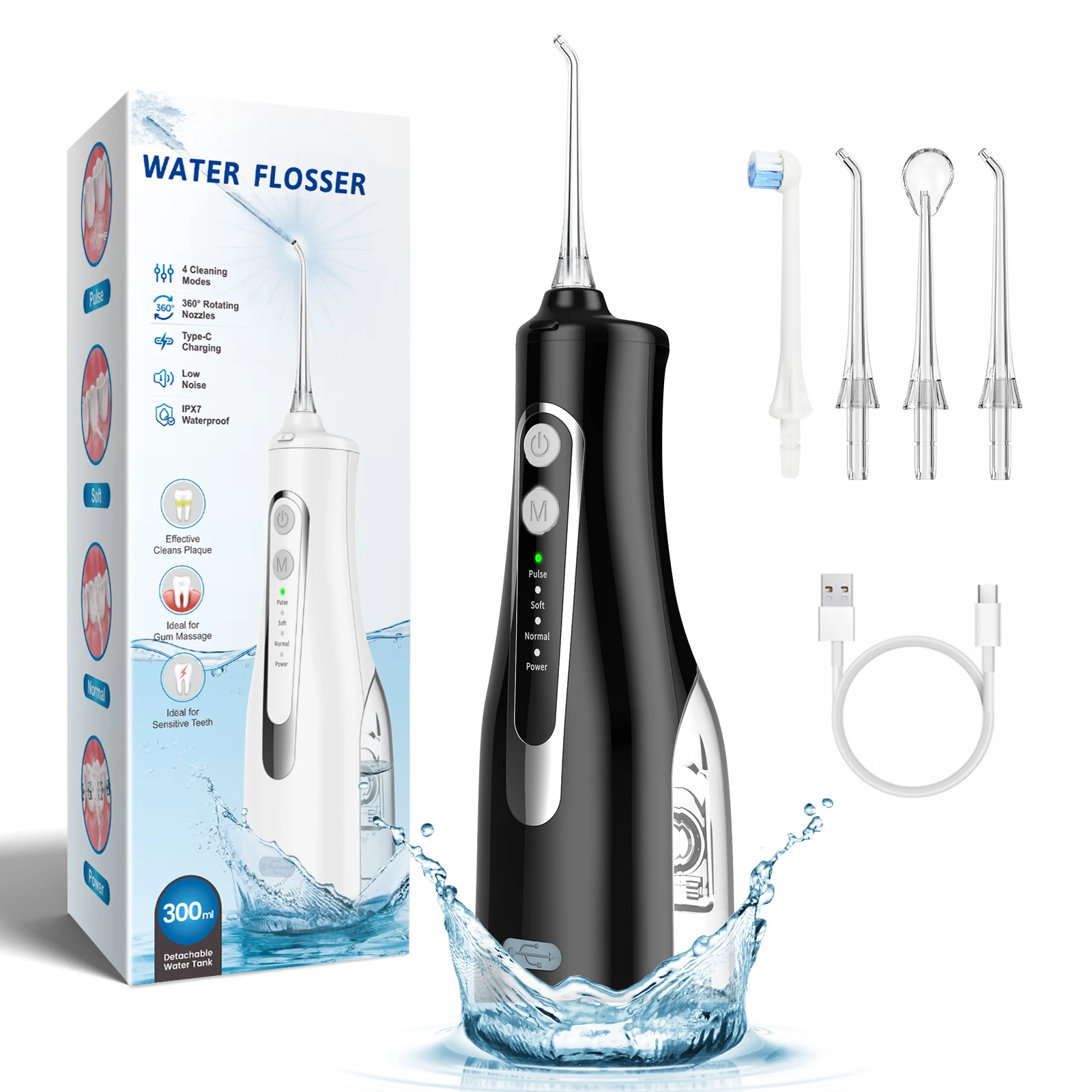 Irrigator For Oral Electric Dental Cleaning Teeth Machine Device Water Floss Toothpick Cordless Oral Irrigator Water Flosser