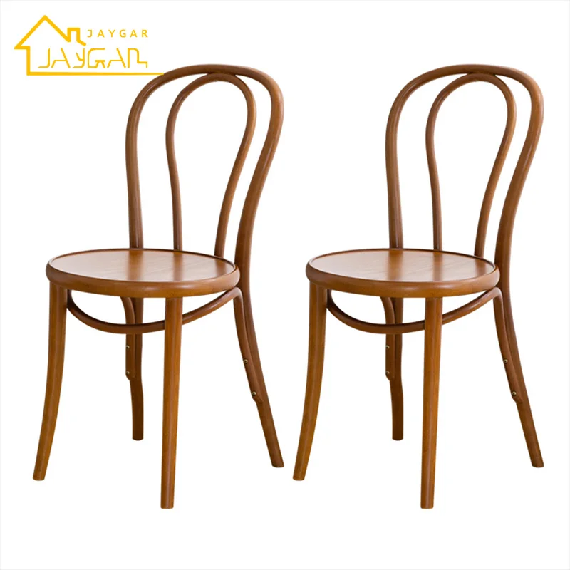 Wholesale bistro antique wooden chairs mid century french thonet style chair restaurant bentwood stackable dining chairs