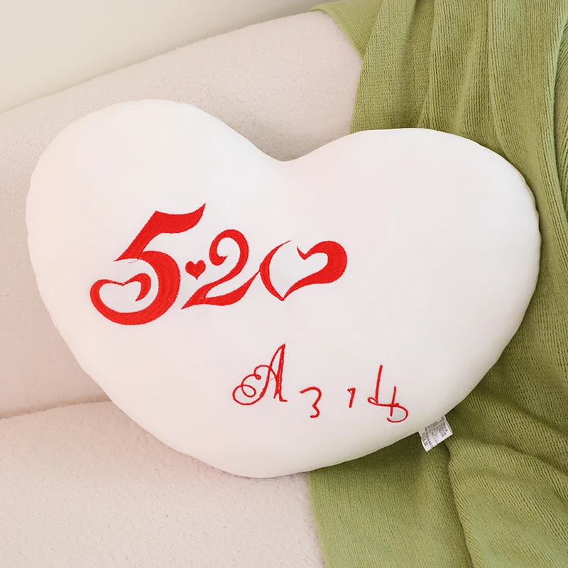 Factory Supply Cotton Love Heart Stuffed Plush Pillow for Living Room Bedroom Decor Valentines Day Gift Idea