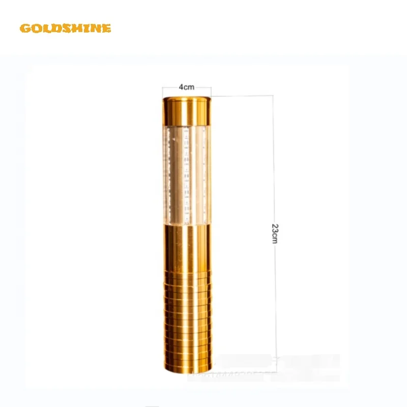 23cm Gold Silver Aluminum LED Strobe Baton Colorful Flashing Bottle Spark Halloween Club Parties Metal Material Party Supplier