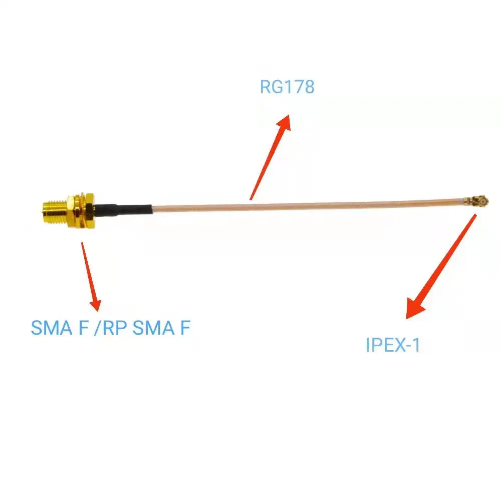 RG178 SMA IPEX Cable SMA Female to uFL/u.FL/IPX/IPEX1 Female Connector RF Coax Pigtail Antenna Extension Cable