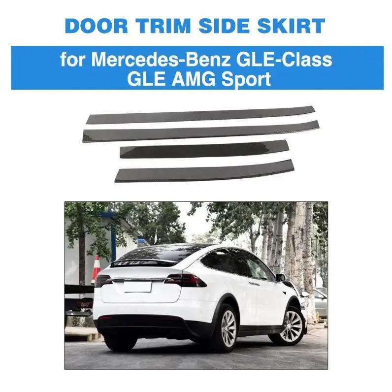 RZ Style Model X DRY Carbon Fiber Side Door Decoration Trims for Tesla Model X 2016-2018