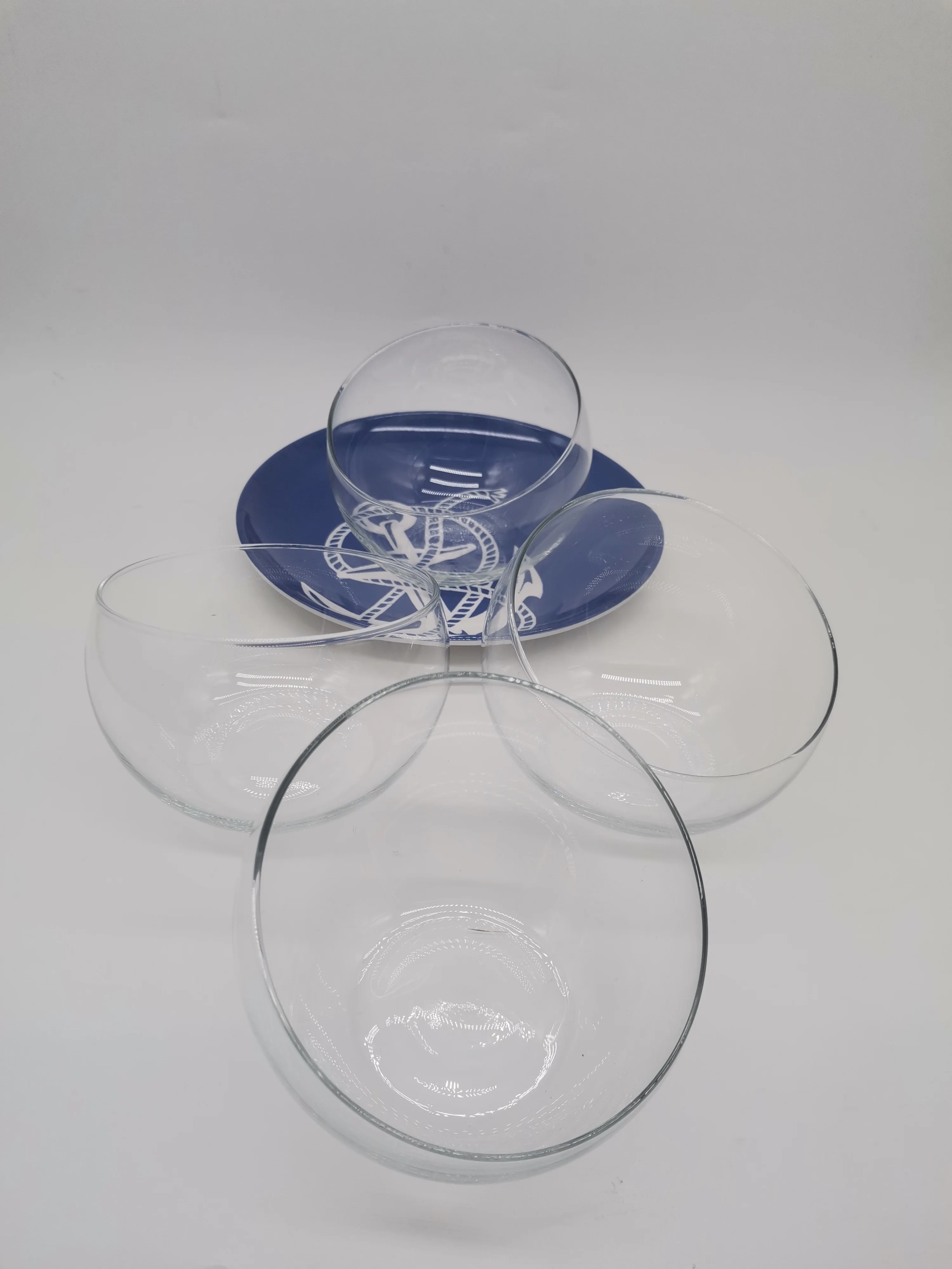 Small semi-circular hydroponic transparent slanted glass vase simple micro landscape moss bottle succulent flower pot wholesale