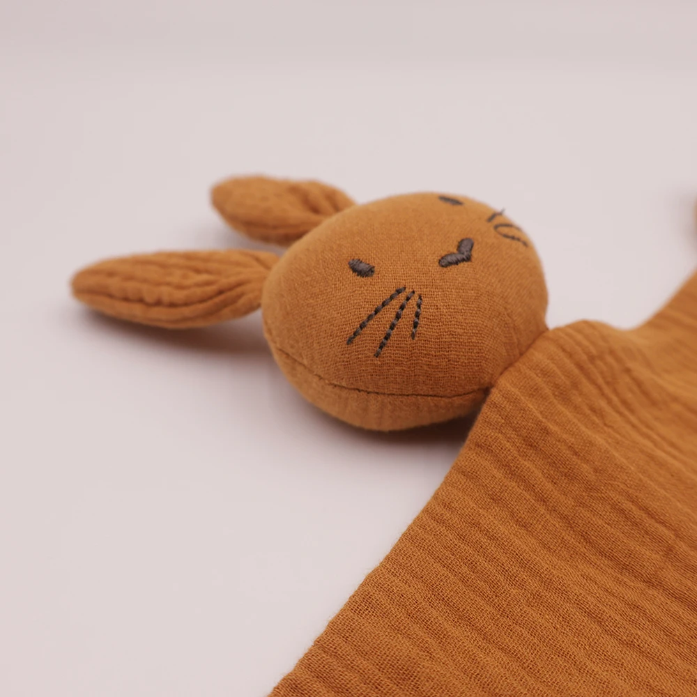 Maydow Wooden Toy Wood Mordedor Ring Rabbit Cotton Neutral Crochet Baby Gift Bunny Rattle Teether