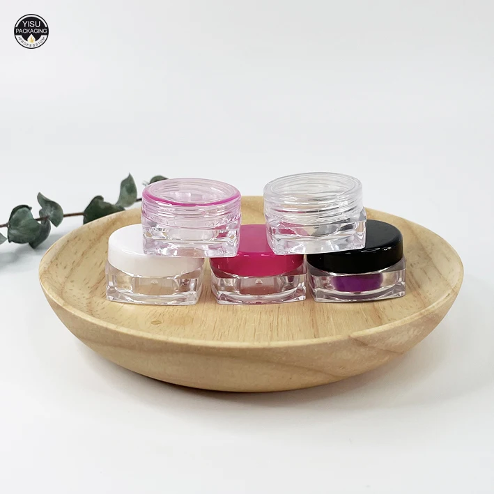 Wholesale 5g 10g 15g plastic cosmetic jar / mini sample jars / skin care products packaging