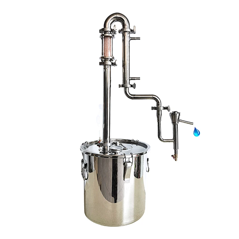 50L 304 stainless steel distilled  small distillation equipment Alcohol distiller Alcohol gauge Pure copper net still
