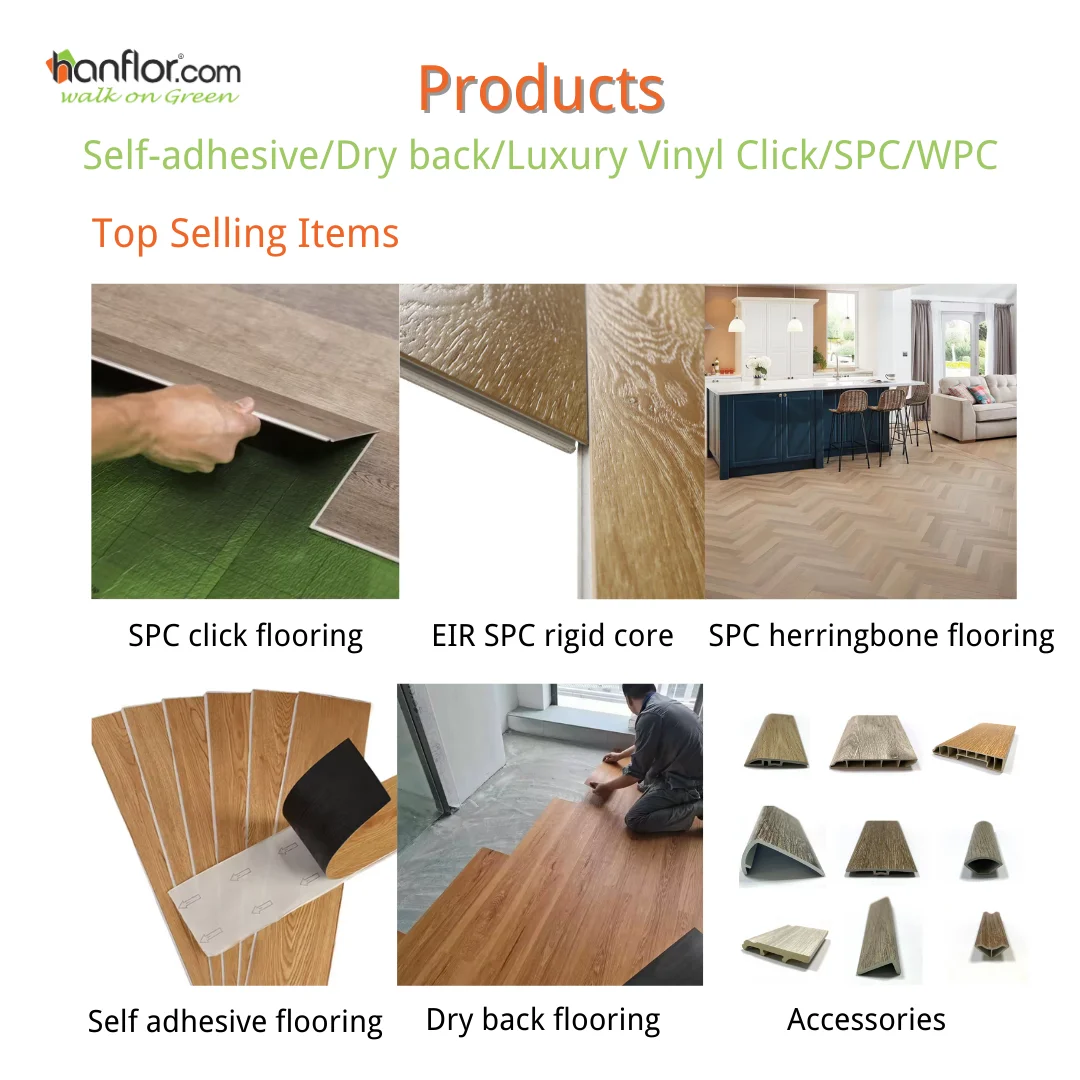 Wholesale direct waterproof vinyl tile glue 0.3mm wearlay gluedown flooring