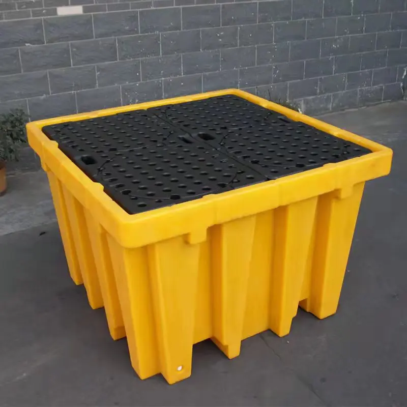 Longshenghe Secondary Containment 4 Drums Polyethylene 1300l Ibc Container Plastic Spill Pallet