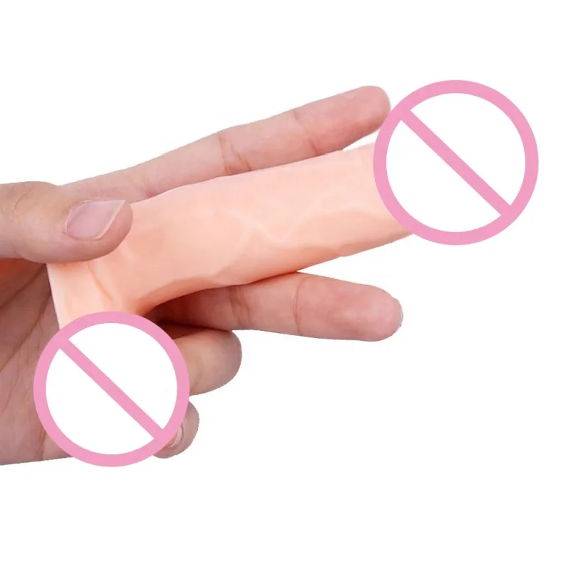 Mini Dildo Bullet Adult Sex Toys Model Soft Anal Dildo with Curved Shaft and Balls Dildo for Women Small Size