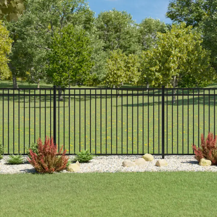 Ornamental metal fence wrought iron panel home garden farm black steel anti rust fence