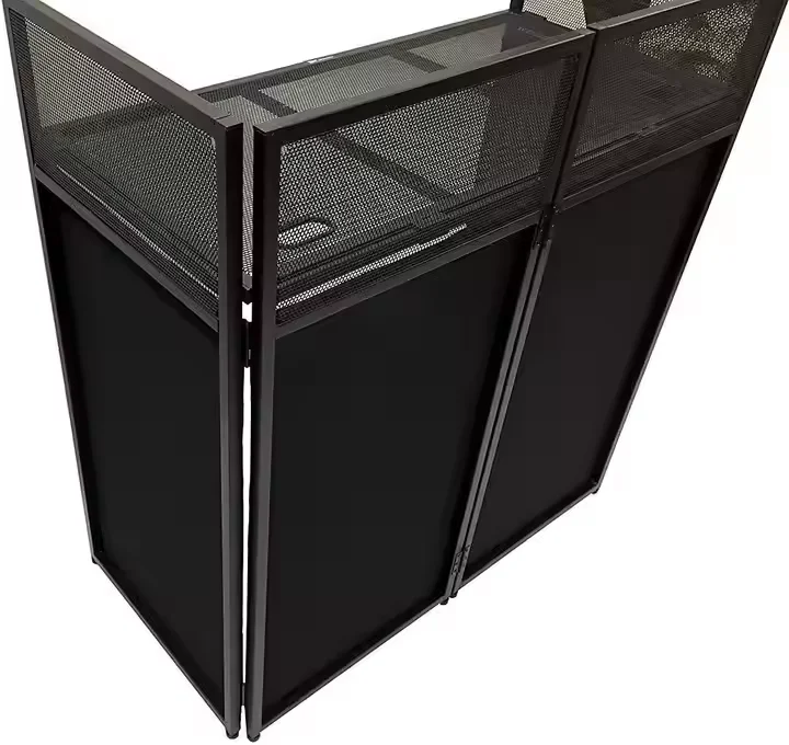 Stage White and Black Scrims DJ Table Station DJ Event Facade with Carry Bag Party Home DJ mobile Disco Booth Stand System