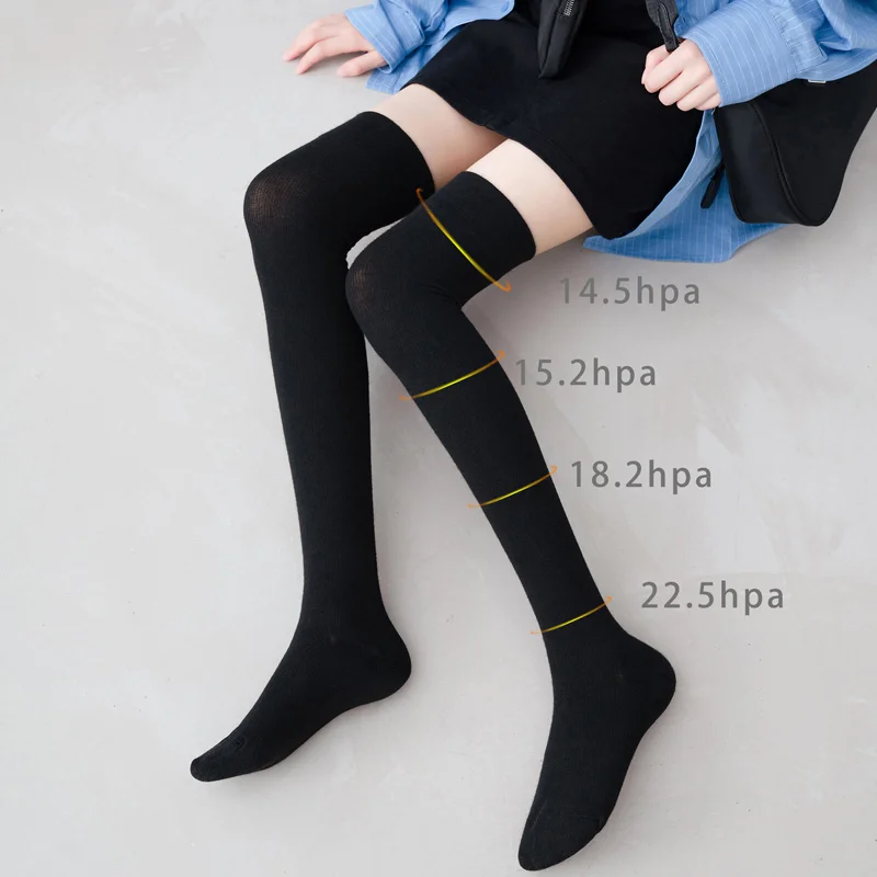 Fitness Breathable Deodorant Anti Fatigue socks  Pain Relief Copper infused athletic socks compression bicycle slim knee socks