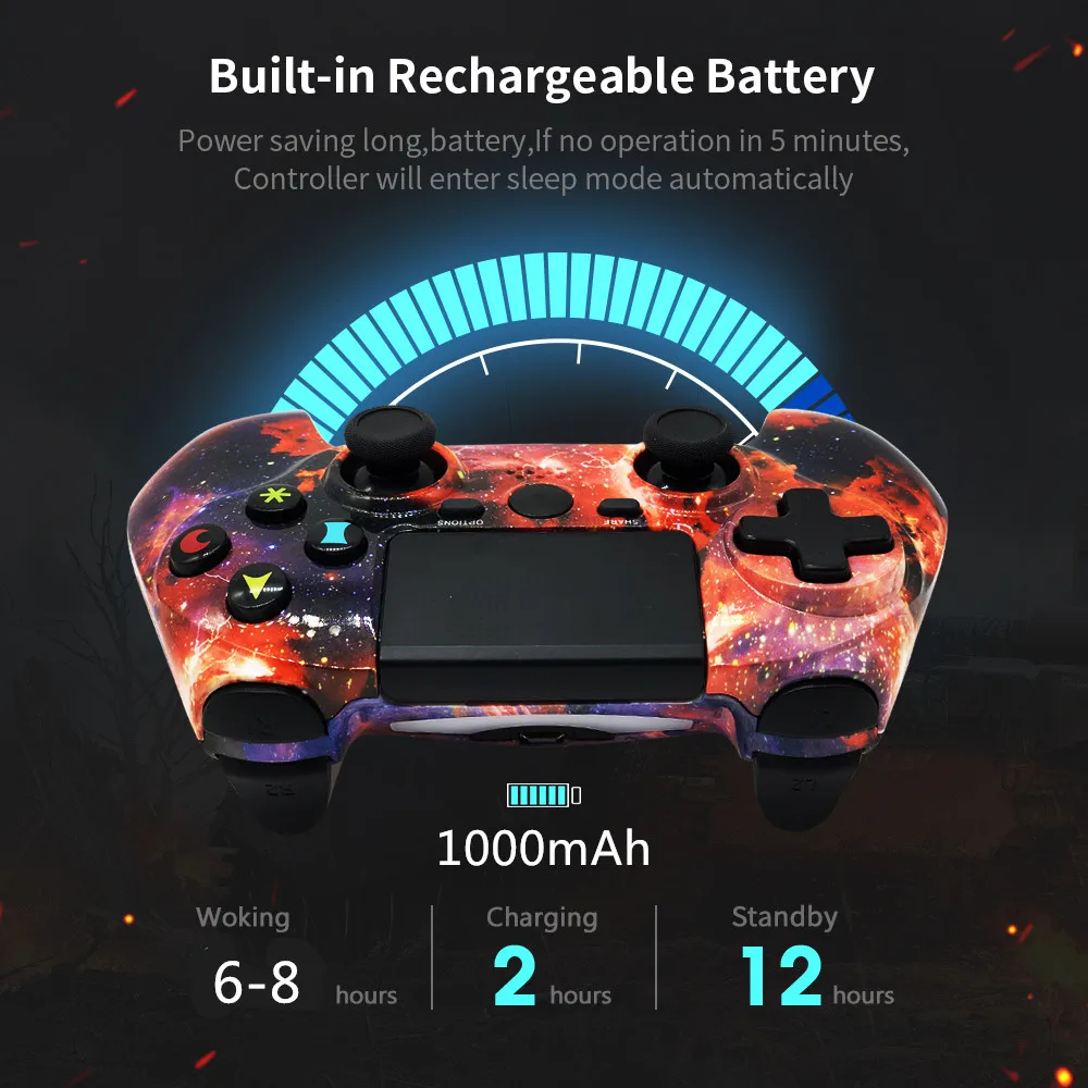 ISHAKO Wireless Gamepad Game Controller PS4 Joystick Wholesale Price Remote Control 6 Axis Phone Gamepad for Ps4 ABS Plastic She