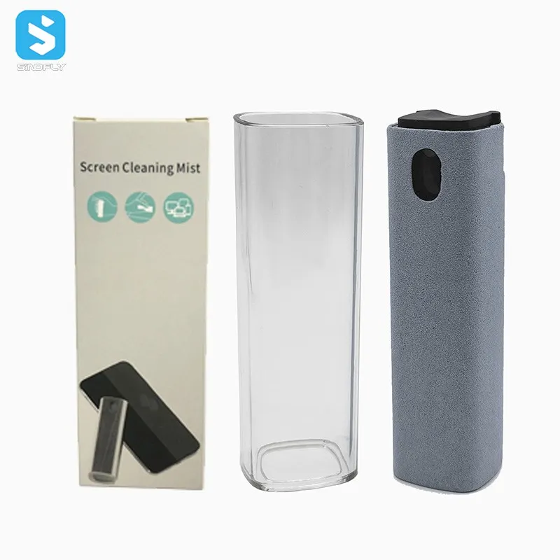 Новейший спрей для очистки экрана планшетного компьютера 2 в 1 портативный из микрофибры мобильного