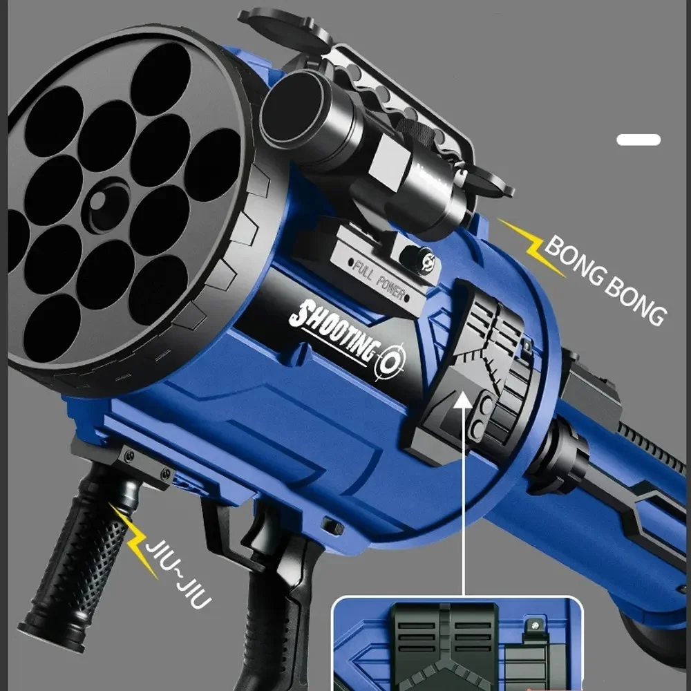 12 burst mortar Electric Rocket Launcher Soft bullet gun Simulation Gatling Mortar for kids
