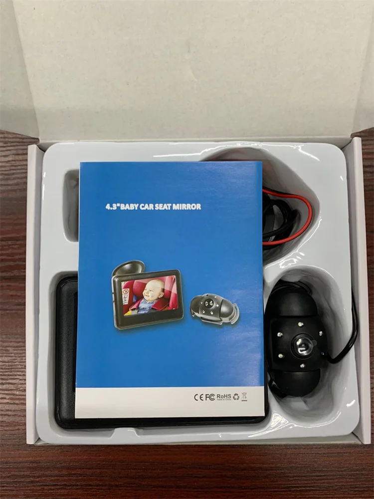 4.3 inches car video car mirrors with wire for baby