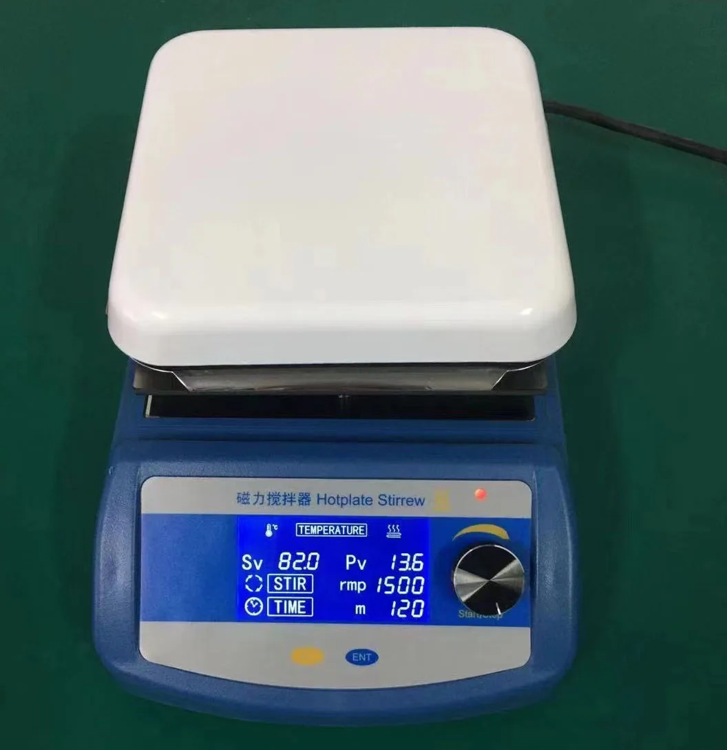 Laboratory magnetic stirrer with heater
