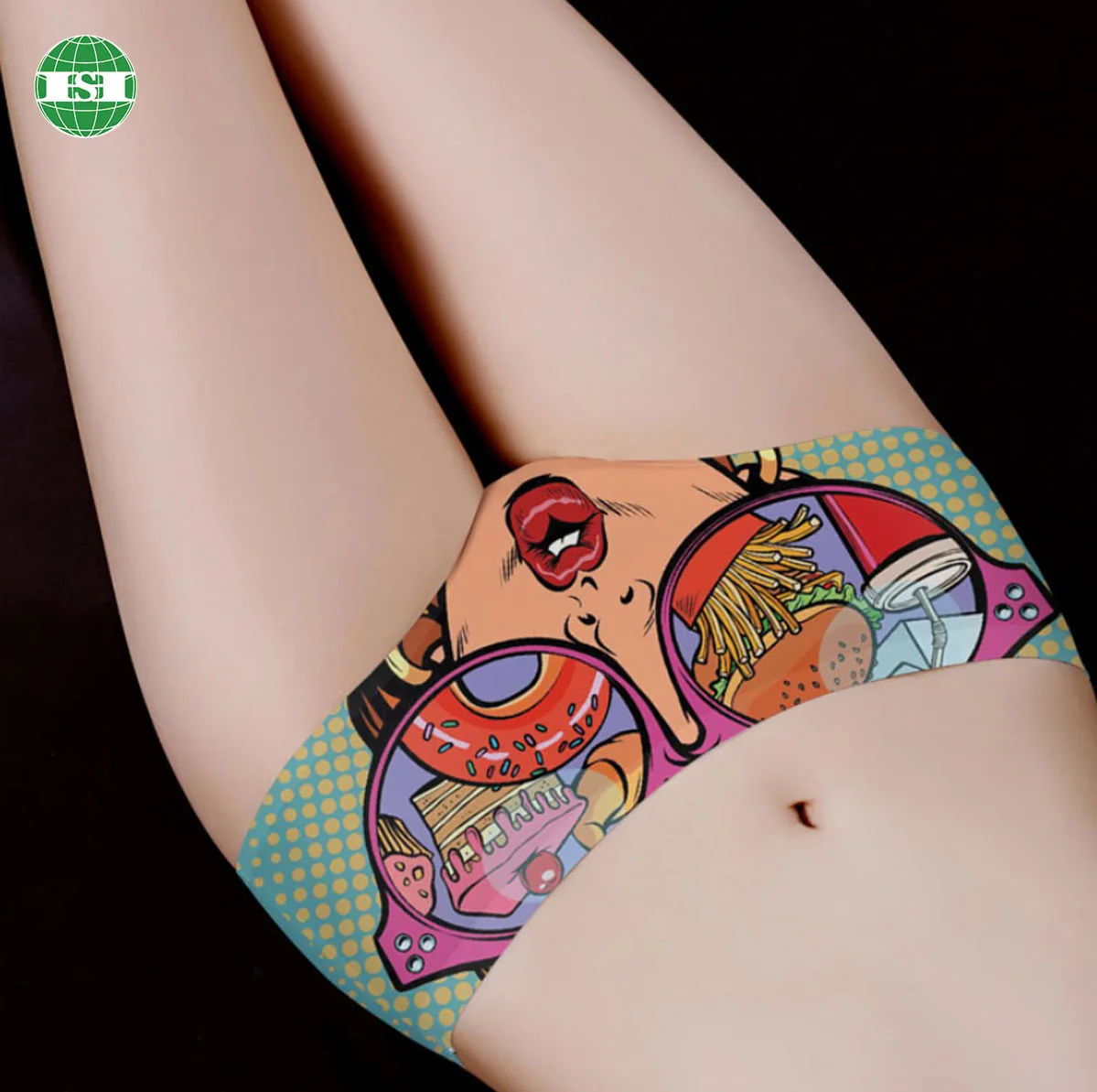 Customized cool girl print panties Sublimation graphic seamless underwear for women