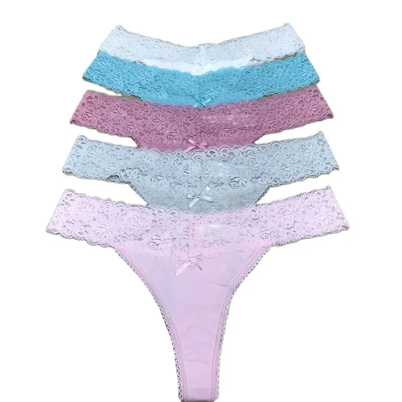 summer lady panties underwear printed t back tanga nylon spandex thong for women seamless latex briefs