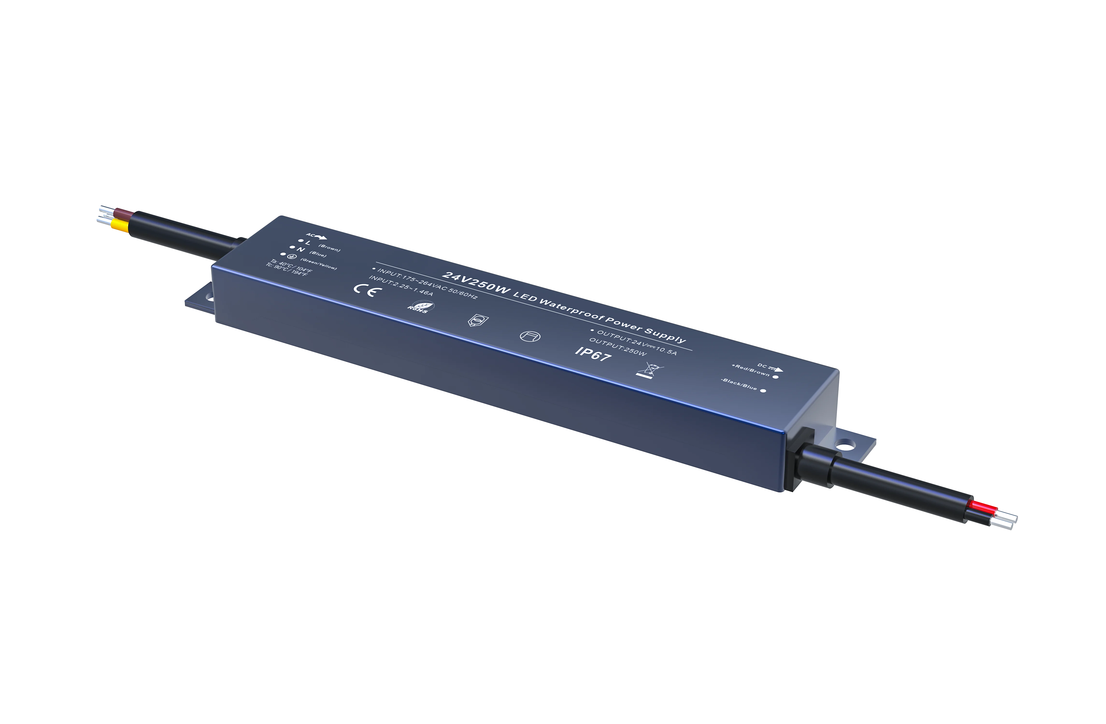 DC 24V IP67 Waterproof LED Driver 30W 100W 200W Constant Voltage Switching Power Supply ETL Single IP67 CE ROHS SAA TUV BIS