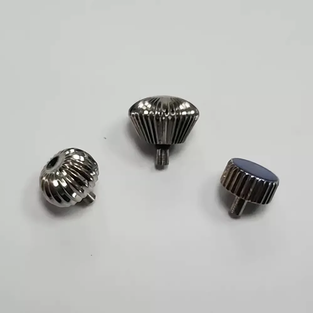 Silver/Black Hardened Stainless Steel Watch Crown Spare Parts Fit 6497/6498 ST3600/ST3620 Movement Accessories