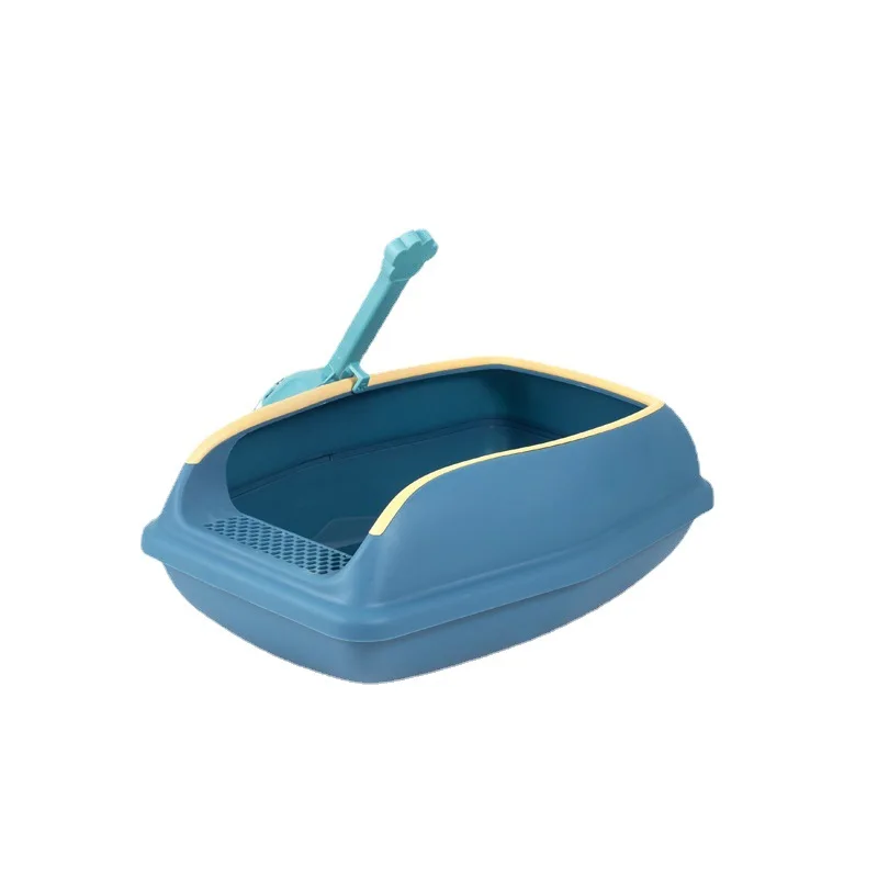 Wholesale Cat Clean Up Product Plastic Large Space Cat Toilet Box Cat Litter Box Sandbox