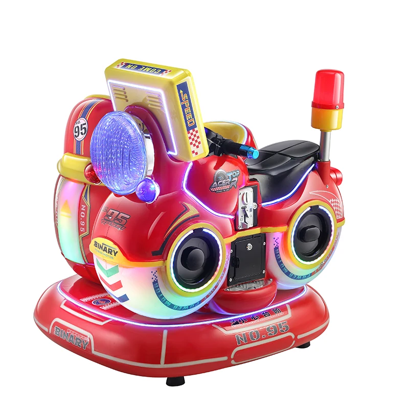 New amusement machine kiddie ride coin operated didi parent-child double motorcycle kids ride commercial video game machines