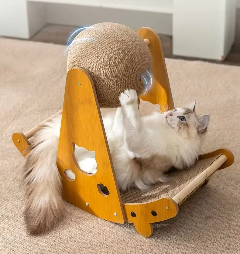Wholesale Cat scratch board wear-resistant vertical sisal ball cat claw board cat nest integrated claw grinder sofa