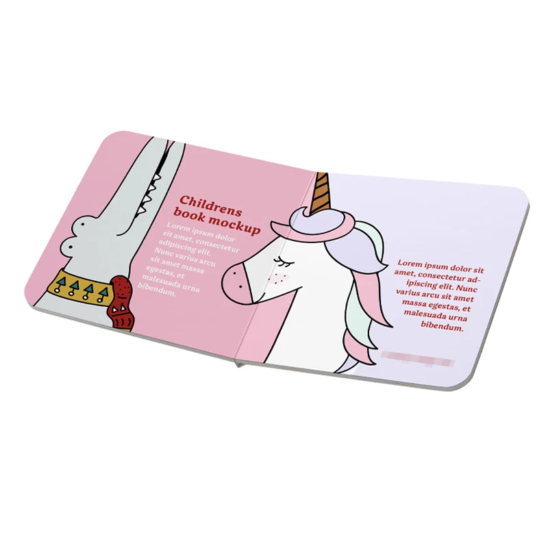 Factory custom kids board book publishing printing services children cardboard lift flap book