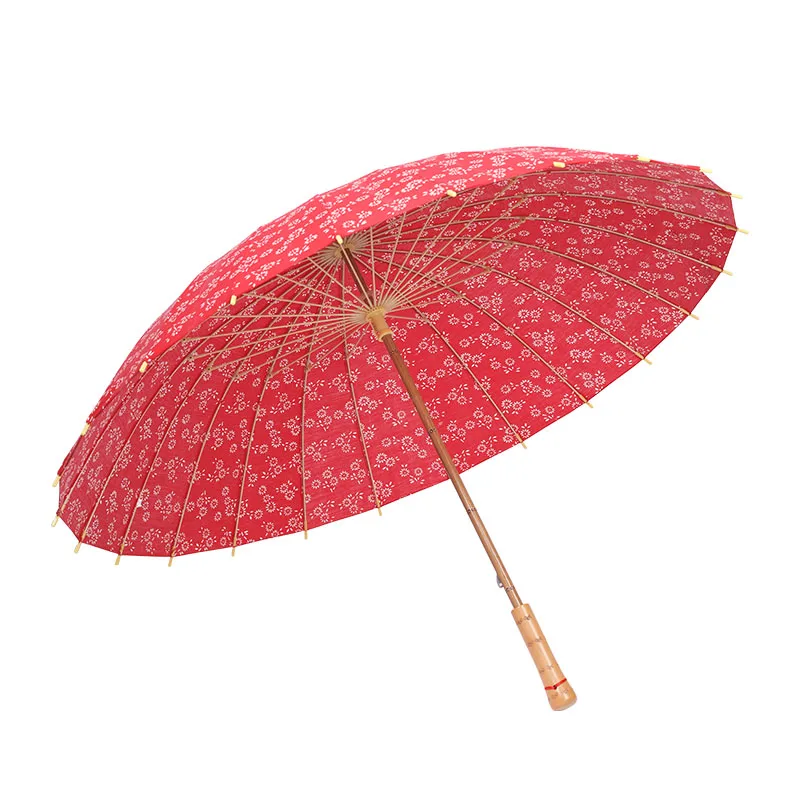 Supplier Factory Customization Custom Chinese China white paper red umbrella style decoration DIY blank bamboo umbrella