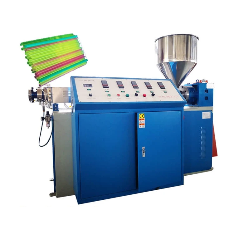 High speed high precision pp pe plastic drinking straw extruder making machine