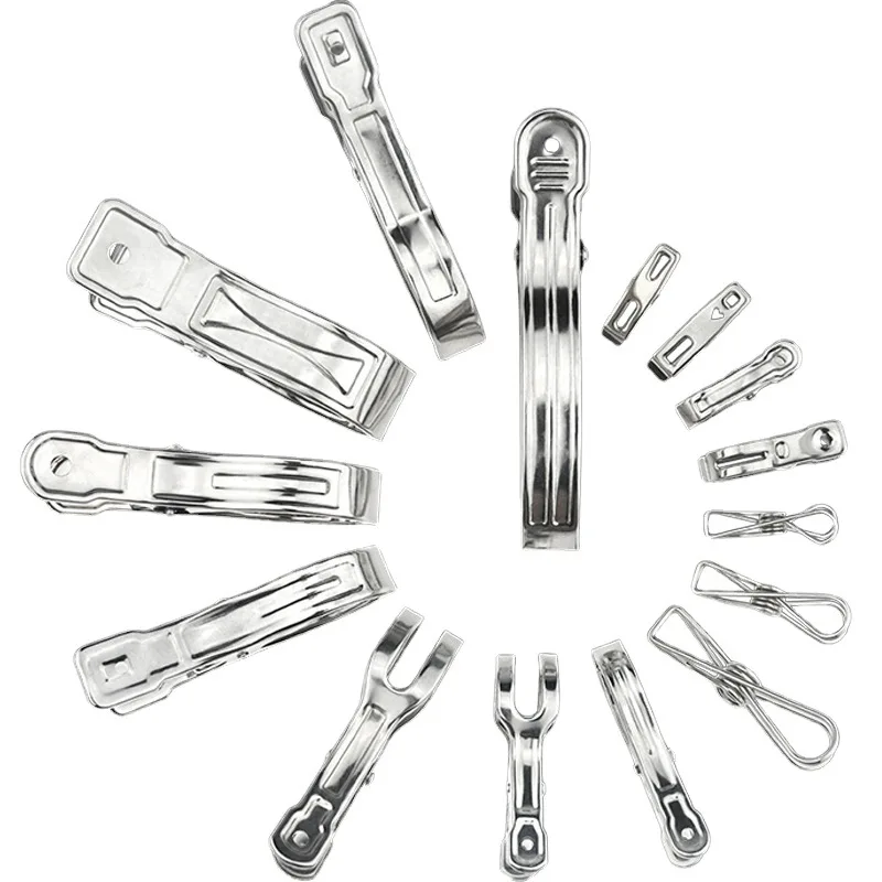 Multi-functional stainless steel clothespins multi-size clip anti-slip and windproof Clothes Drying Hanger Clothespins Clips