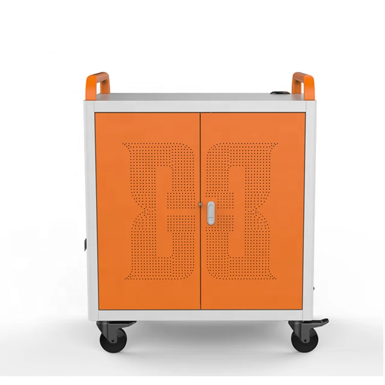 30 tablet/chromebook open charging cart sets movable chromebook smart charging cabinet cart
