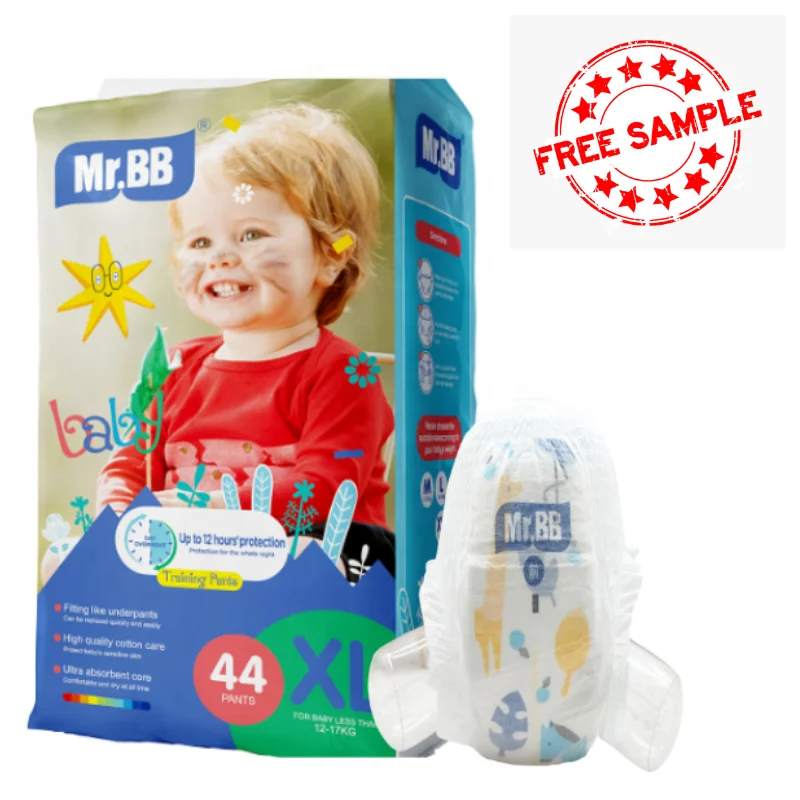Free Sample Generic Adult Baby Boy Diapers Disposable Super Dry Training Cuties Baby Diapers Couches Pour Bebe
