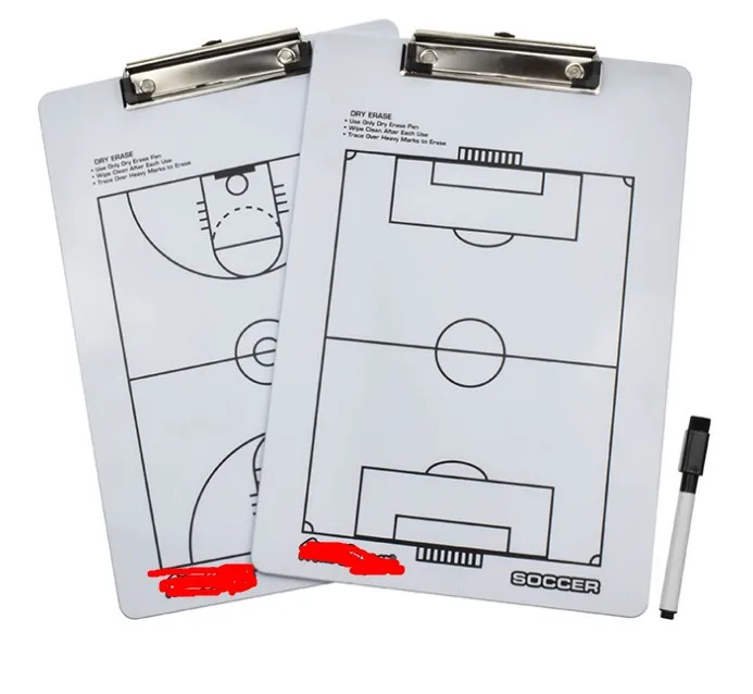 
PVC white custom design sports training coach basketball dry erase board 