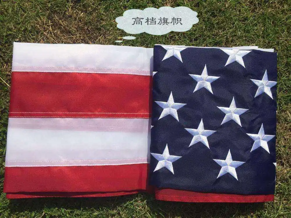 Huiyi Promotional Custom Embroidered Countries Flag 100% Polyester Custom Flags 3X5 ft