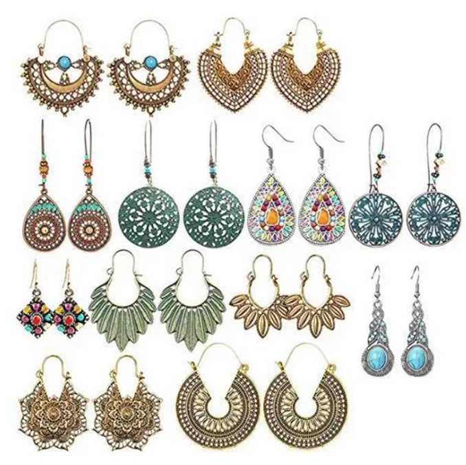 Mixed Style Zinc Alloy High-grade Rhinestone zircon Fashion Dangle earrings