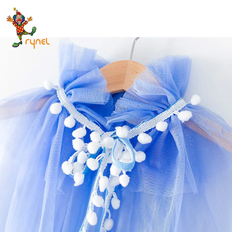 Fashion and lovely  Halloween Christmas masquerade costume Girls holiday party netting cape colorful princess cape PGPF0063