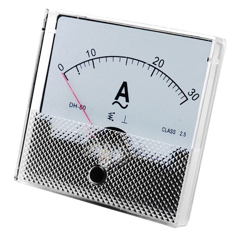DH80 AC Ammeter 80*80mm 5A 20A 30A 50A 100/5A 200/5A Square Analog Current Ampere Meter
